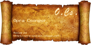 Opra Csongor névjegykártya